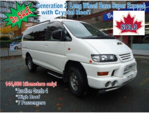 1999 Mitsubishi Delica L400 Gen2 LWB Super Exceed High Roof RHD with Crystal Roof 144,000 km on SALE !