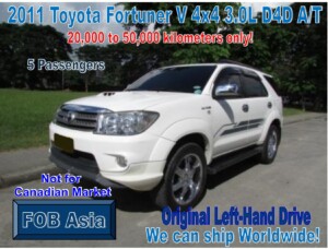 2010 – 2013 Toyota Fortuner V 4×4 3.0L D4D Diesel A/T 20km-50km