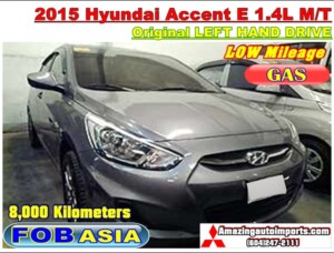 2015 Hyundai Accent E 1.4L 6SPEED M/T LHD 8,000 km