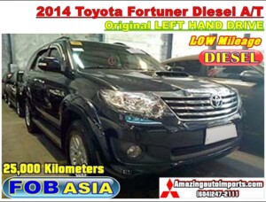 2014 Toyota Fortuner V Diesel LHD 25,000 km