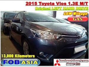 2015 Toyota Vios Gas 1.3E A/T LHD 13,000 km