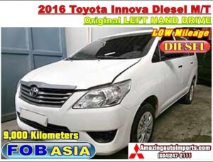 2016 Toyota Innova Diesel LHD 9,000 km