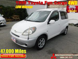 1999 Toyota Fun Cargo Hatchback 4WD LOW Mileage 47,000 Miles