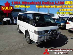 1994 Mitsubishi Delica L300 Turbo Diesel 4WD with With Crystal Lite Glass Roof 91,000 Miles