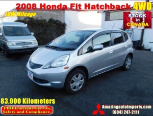 2008 Honda Fit Hatchback 4WD 83,000 km