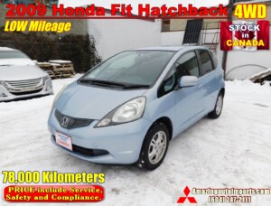 2009 Honda Fit Hatchback LOW Mileage 78,000 km Canada Stock