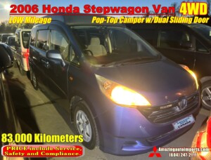 2006 Honda Stepwagon Campervan 4WD Pop Top Van 83,000 km