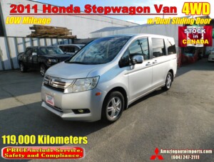 2011 Honda Stepwagon Van 4WD w/Dual Sliding Door 119,000 km