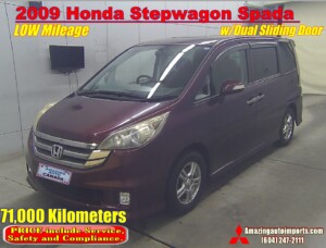 2009 Honda Stepwagon Spada w/ Dual Sliding Door 71,000 km